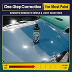Carfidant Medium Cut Polish – Car Scratch Remover & Swirl Remover – Polishing Compound Restores Gloss & Clarity – One-Step Paint Correction Polish for Hand or DA Polisher – 16 oz