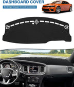 FIILINES Dash Cover for Dodge Charger 2011–2023, Dashboard Cover Mat for Charger Accessories Sunshade Nonslip Mesh Protector 