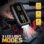 GS300 Car Jump Starter,3000A Portable Battery Jumper Starter for Up to 10.0L Gas & 8.0L Diesel Engines,59.2WH 12V Jump Box