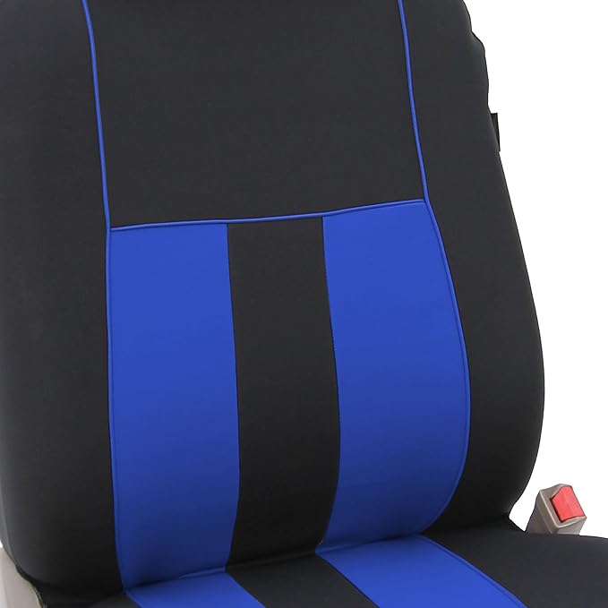 FH Group Car Seat Cover Front Set Striking Striped Car Seat Covers with Front Seat Covers and Rear Split Bench, Universal Fit
