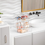 Yieach 5 Set Clear Stackable Storage Drawers and Acrylic Drawer Organizer,BPA Free Baby Bottle Organizer for Countertop and B