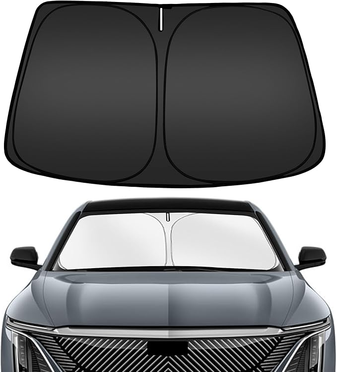 ARISMOTOR Windshield Sun Shade for Cadillac Lyriq Electric 2023-2025 2026, Custom Fit Foldable Front Window Sunshade Sun Visor Protector, Block UV Rays Keep Your Car Cooler