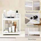 Anyoifax Bathroom Counter Organizer 2 Tier Vanity Storage Countertop Shelf Makeup Organizer Perfume Tray Skincare Holder for 