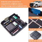 TOPINSTALL Red Full-Size Console Tray Compatible with 2022-2026 Toyota Tundra / 2023-2026 Sequoia Accessories Armrest Storage Box Tray with Anti-Slip Inserts (Not for the Console with Safe)