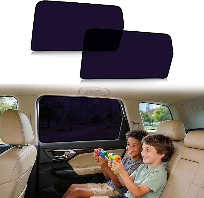 XCBYT Car Window Shades for 2017-2022 CRV | Static Cling Rear Side Window Semi-Transparent Sunshade, UV Protection, Privacy for Kids & Pets, Easy Install, No Residue (2 PCS)