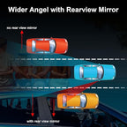 LivTee XLarge Blind Spot Mirror, Rounded Rectangle HD Glass Frameless Convex Rear View Mirrors Exterior Accessories with Wide Angle Adjustable Stick for Car SUV and Trucks, Pack of 2