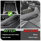 BestEvMod 2PCS Center Console Organizers Compatible with Honda Prologue 2026 2025 2024 Accessories Storage Tray Easy to Install and Clean Anti-Slip Front + Lower Console Tray