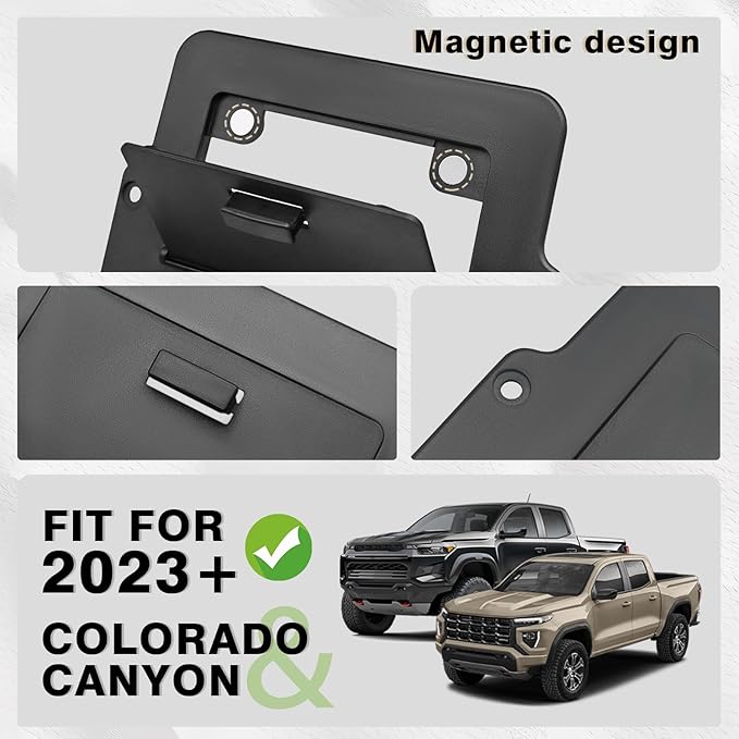 Muslogy Tailgate Storage Divider & Console Magnet Hidden Storage Box Set Center Console Organizer Compatible with Chevy Colorado/GMC Canyon 2023-2025 2026(Tailgate Divider+Upgraded Hidden Organizer)