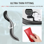 FOAN Steering Wheel Covers, 3PCs Carbon Fiber Anti-Skid Clip on Car Steering Wheel Cover Protector Universal for Most Car, Bl