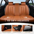 Coverado Seat Covers, Car Seat Covers Full Set, Leather Seat Covers for Cars, Car Seat Protector, Orange Car Seat Covers Fron