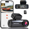 4K Dash Cam Front with Built-in WiFi, Dash Camera for Cars, 32GB Card Included, Super Night Vision Dash Camera, Loop Recordin