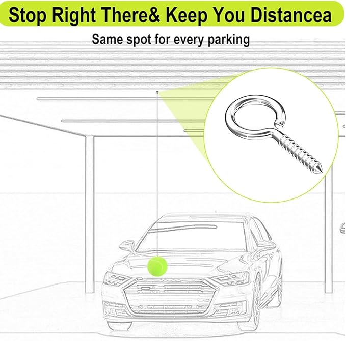 Car Parking Helper – Garage Stopper Guide, Wheel Alignment Aid, Nonslip Protective Device | Height Adjustable Positioning Tool for Garage Driveway Parking Area Home Workshop Driveway Apartment