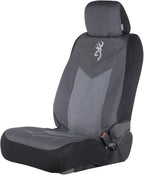 Browning Universal Front and Bench Seat Covers, Water Resistant for Car, Truck, and SUV, Chevron (Heather Black)