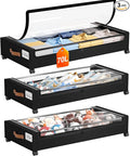 Yecaye 70L Under Bed Storage with Wheels, 3 Pack Larger Capacity Under Bed Storage Containers, Underbed Shoe Storage Organize