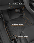 DrCarNow® Floor Mats Full Set for Ford Escape 2026 2025 2024 2023 2022 2021 2020(Not for Hybrid), Custom Fit All Weather TPE Liners with Cargo Mat & Backrest Protector for Car SUV Interior Accessories