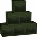 DIMJ Cube Bins, 12.2-Inch Storage Bins Cubes with Window, 6 Packs Collapsible Storage Bins with Handles, Closet Storage Baske