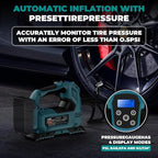 Cordless Tire Inflator Air Compressor for Makita 18V Battery, 160PSI Portable LED Light Handheld Air Pump with Digital Pressure Gauge for Cars Motorcycles Bikes Sport Balls(Battery Not Included)