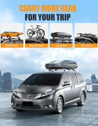 KINGGERI 300Lbs Lockable Roof Rack Cross Bars Compatible with Toyota Sienna 2011-2020 (with Raised Side Rails)，Anti-Theft Aluminum Roof Rails Crossbars Rooftop Cargo Basket Carrier canoe Luggage Rails