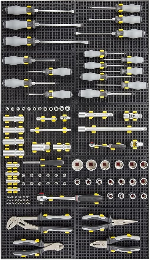 Ascend Tools Accessories for Organizer Genie Pegboards to Scale Up Organized Workspace (Metal Hooks 2 inch/50 mm - 10 Pieces)