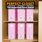 SpaceAid 6 Pack Bed Sheet Organizers and Storage, Foldable Sheet Organizer with Window for Linen Closet, Set Folder Keeper fo