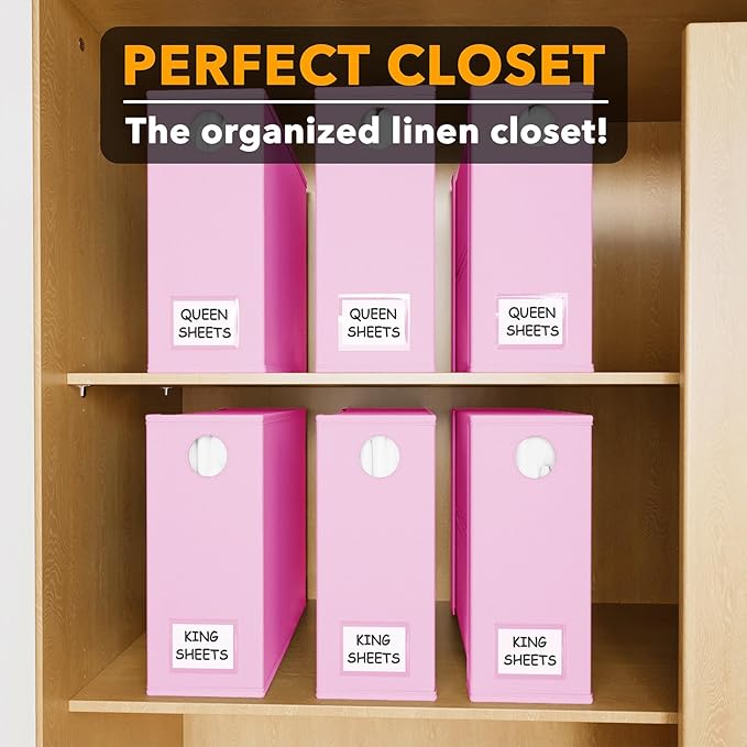 SpaceAid 6 Pack Bed Sheet Organizers and Storage, Foldable Sheet Organizer with Window for Linen Closet, Set Folder Keeper fo
