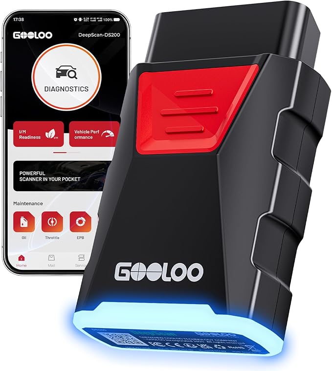 GOOLOO DEEPSCAN DS200 OBD2 Scanner Diagnostic Tool, Bluetooth Wireless All System Diagnostics for iOS & Android,
