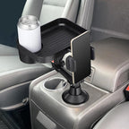 CALLARON Car Cup Holder Tray - Car Trays for Eating, 3-in-1 Adjustable Swivel CAR Food Tray, Universal Vehicle Cup Holder Exp