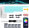 RGB Acrylic Interior Car LED Strip Light with Wireless APP, 10 in 1 with 175 inches 593 LEDs Neon LED Strip Light, 16 Million Colors Dynamic Music Sync Car Ambient Lighting Kits