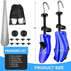 eachway Shoe Stretcher Shoe Trees,Adjustable Length & Width for Men and Women (L (for Men's Size Us 10-13.5) Blue)