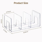 HBlife Widened 4.17 Inch Clear Acrylic Kids Shoe Rack for Closet Organizers and Storage, Small Shoe Rack 3 Sections Toddler B