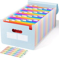 ABC life 26-Pocket Accordion File Organizer, Expanding File Folder, Letter/A4 Size Plastic Monthly Bill & Tax Receipt Holder 