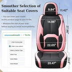 Coverado Seat Covers, Car Seat Covers Front Seats, Nappa Leather Seat Covers for Cars, Waterproof Car Seat Protector with Lum