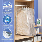 Hanging Vacuum Storage Bags, 4 Pack (53 x27.6 inch), Vacuum Seal bags for Clothing, Garment Storage for Jacket, Suits, Dresse