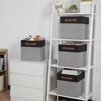 Temary Fabric Cube Storage Bins 12 Inch Decorative Storage Cubes Baskets 4 Pack Foldable Cube Storage Bins for Closet, Shelve