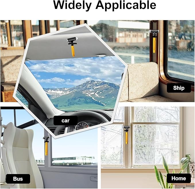 Premium Car Glass Breaker with Seat Belt Cutter - Automotive Safety Hammer - Emergecy Escape Tool, Car Autoaccessory Metal Wi