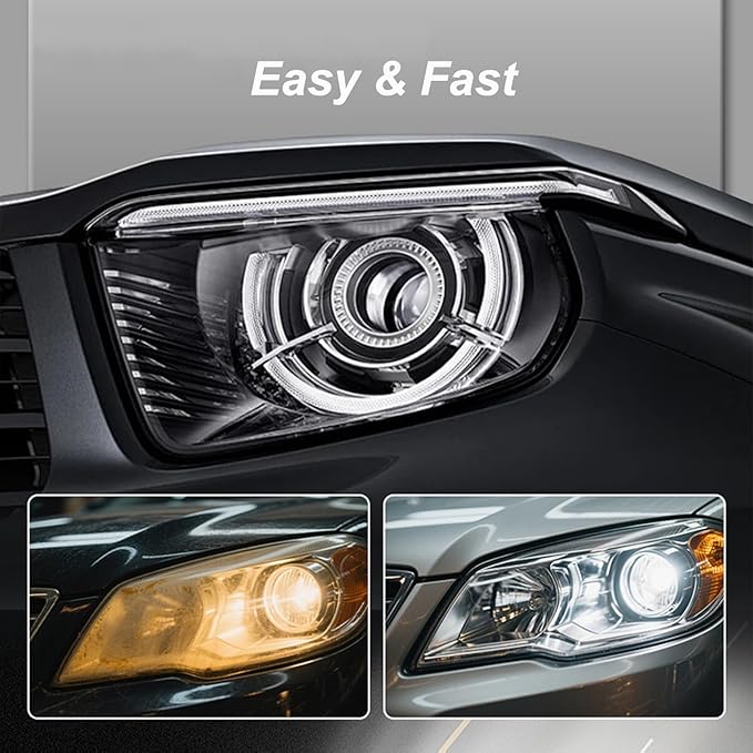 Headlight Restoration Kit, Headlight Cleaner, Head Light Restoring Kit,Automotive Headlamp Restoration Fluid (1 Set)