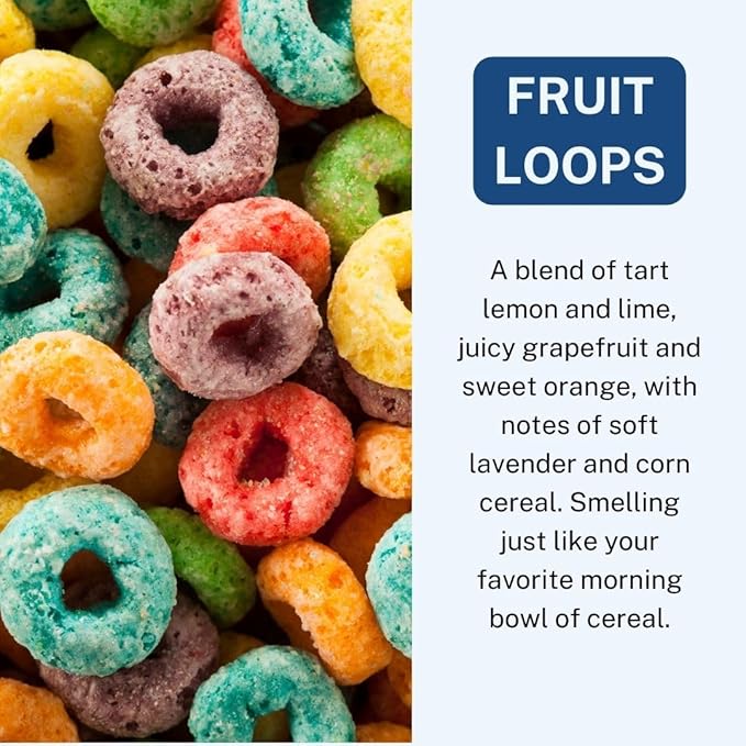 CE CRAFT Car Air Freshener Diffuser, Fruit Loops, 4 Pack Air Deodorizer for Essential Oils, Long Lasting Car Diffuser Bottle,