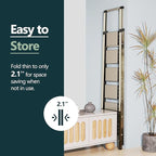 WOA WOA 6 Step Ladder, Lightweight Folding Ladder with Non-Slip Wide Pedals, Ladder with Safe Grip Handle, Easy to Open and C