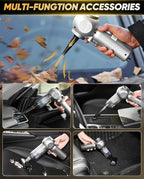 Saker Car Vacuum Portable 6-in-1 Handheld Cordless Vacuums, 20000PA Suction, 7800mAh Blower, Window Breaker, Seatbelt Cutter 