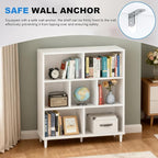 7 Cube Storage Organizer | Bookshelf with Legs|Wall Bookshelf| 3 Shelf Bookcase | -Cubic Storage Cabinet（Storing Books,Toys &