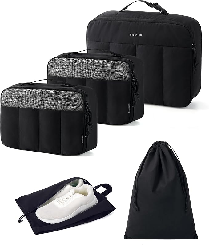 BAGSMART Compression Packing Cubes for Travel, 6/5/4set Lightweight Packing Organizers, Summer Travel Essentials Suitcase Org