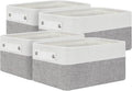 Bidtakay Small Storage Baskets for Organizing [4-Pack] Fabric Storage Bins for Baby Organizer Shelf Baskets for Nursery Stora