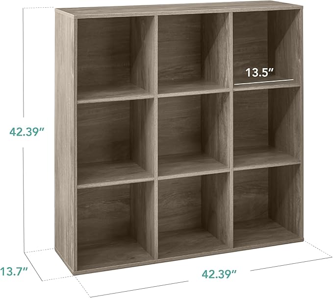 Best Choice Products 9-Cube Storage Organizer, 13.5in Shelf Opening, Bookcase, Display Shelf, Customizable w/ 3 Removable Bac