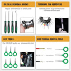GOOACC 238Pcs Trim Removal Tool, Auto Push Pin Bumper Retainer Clip Set Fastener Terminal Remover Tool Adhesive Cable Clips K
