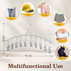 4 Pack Legging Organizer for Closet, Metal Gym Clothes Organizer w/40 Clips Holds 40 Leggings, Scarf Hangers Space Saving, Cl