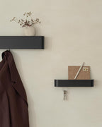Kazai.® Coat Rack Wall Mount with Shelf 'Tone' | Modern Design Coat Hanger with Hidden Hooks and Storage | Hat Rack with Shel
