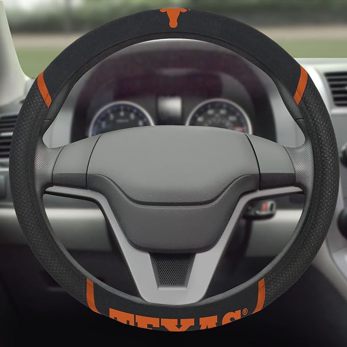 FANMATS NCAA Unisex-Adult Embroidered Steering Wheel Cover