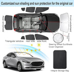 TINGLU Window Shades for Mazda 3 2019-2026 Accessories Car Side Full Windows Rear Triangular Windshield Sun Shade Sun UV Rays & Privacy Protection for Camping 8PCS