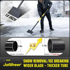 Jardineer Garden Flat Shovel Heavy Duty, Multifunctional Garden Cleaning Shovels for Lawn Edging,Sidewalk Weeding, Floor Scraper Long Handle, Metal Snow Shovel,Ice Scraper for Driveway (60")