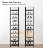 STO STO 10-Tier Narrow Shoe Rack with Sturdy Mesh Shelves, Slim Tall Metal Shoe Organizer for Entryway, Closet, Hallway, Hold